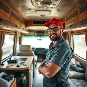 engenheiro transforma ônibus em motorhome