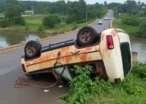 carro capota na ponte do rio itacaiúnas